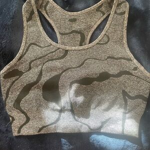 Racerback Sports Bra - Black and Gray